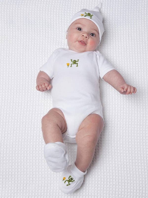Jacaranda Living - Wholesale Rompertje - Baby - Onesie (Korte Mouw), Kikker (Groen)2