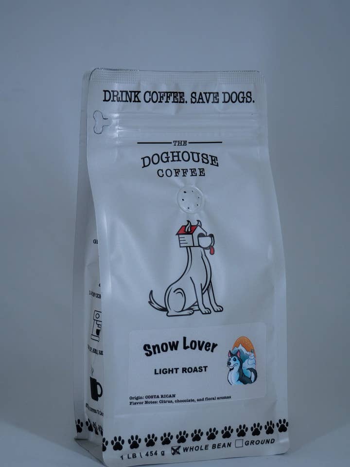 Snow Lover Roast for wholesale by The Doghouse Coffee