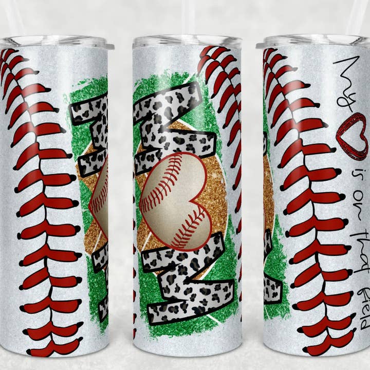 Baseball mom - my heart is on the field for wholesale by Fandangles