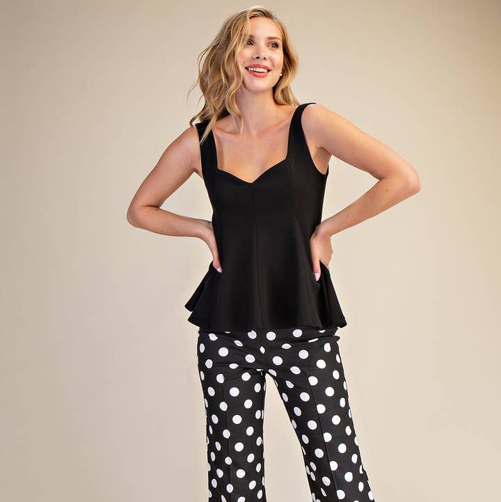 Glam - Wholesale Pants - Women's - Flare Crop Dot Pants5