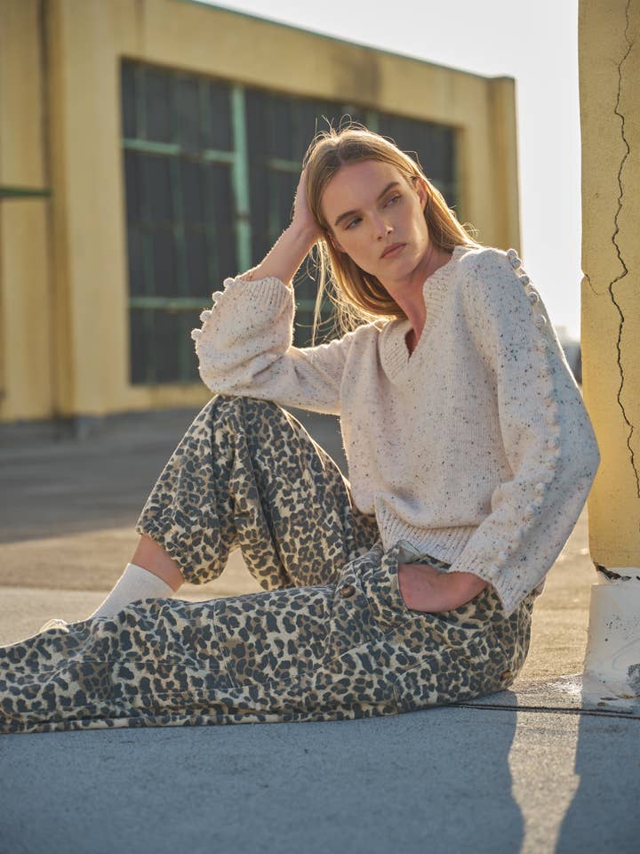 MAP2675-LEOPARD LEOPARD PRINT RELAXED FIT PULL-ON PANTS for wholesale on Faire