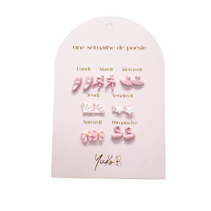 Neuheit! Ohrringe - Eine Woche des Tanzgedichts für den Großhandel von Yuko B