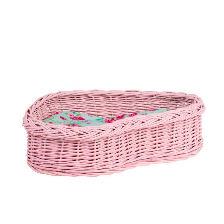 The Wicker Stories – wholesale Decorative tray – Painted Wicker Tray, Heart-Shaped Tray8