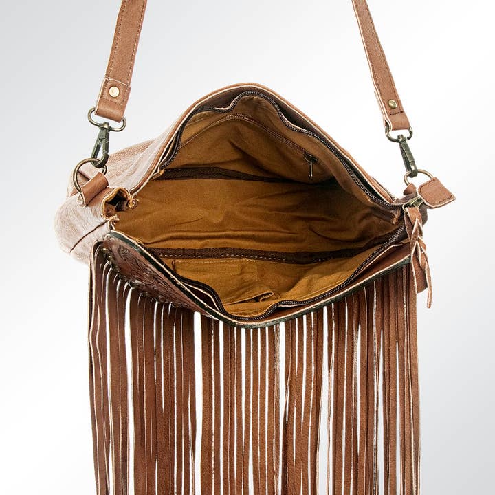 LS Western - Wholesale Crossbody Bag - Women's - LC-ADBG732 Large Crossbody Hand Tooled Genuine Leather Women Bag Western Handbag Purse