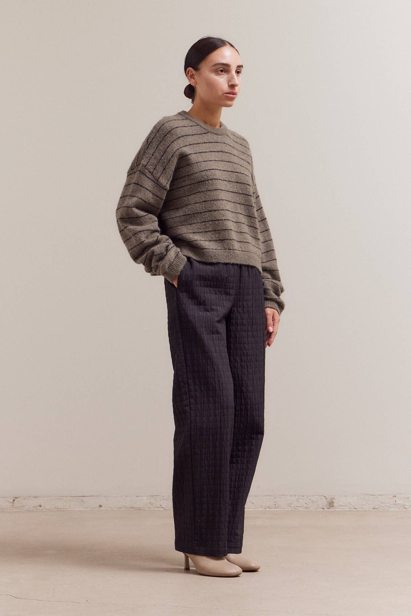 Grade & Gather - Venta al por mayor Jersey de punto - Mujer - 42047 - JERSEY DE RAYAS CON HOMBROS CAÍDOS7