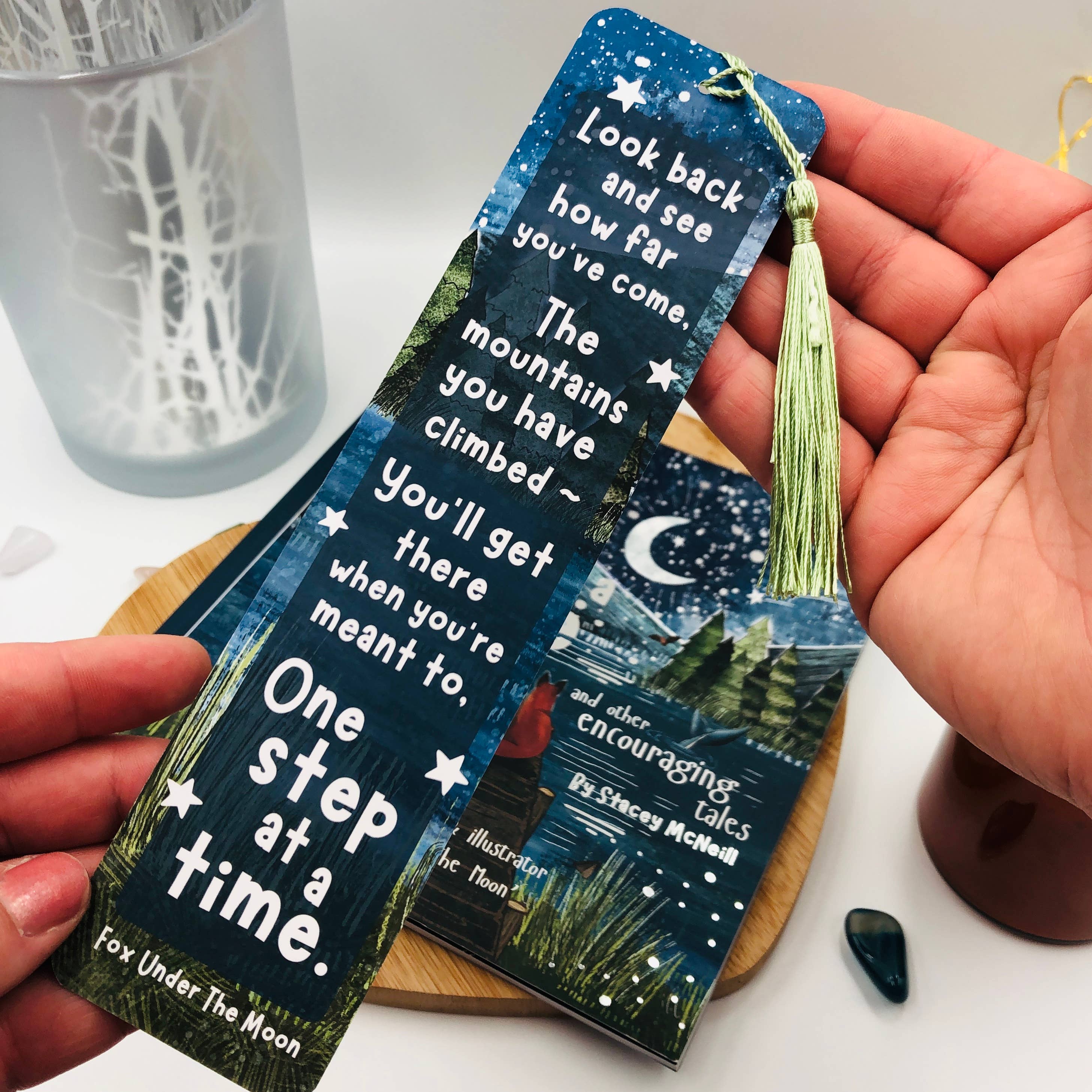 Fox Under The Moon – wholesale Bookmark – Fox Bookmark - One Step At A Time3