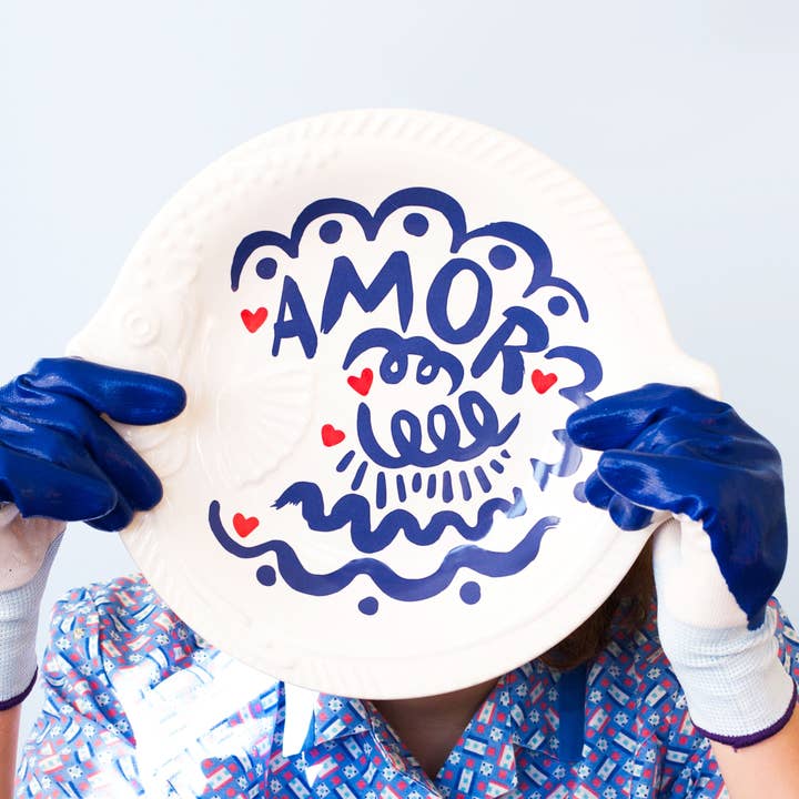 Fish Dish - BLUE LOVE for wholesale by Pied De Poule