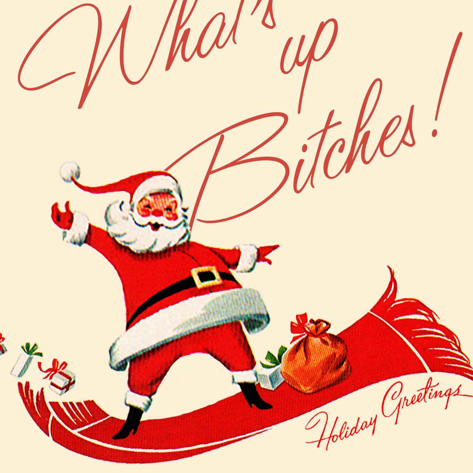 offensivedelightful - Wholesale Christmas Card - WHAT'S UP BITCHES! christmas card2