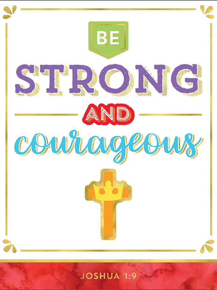 Tableau « Soyez fort et courageux » pour la vente par Carson Dellosa Education