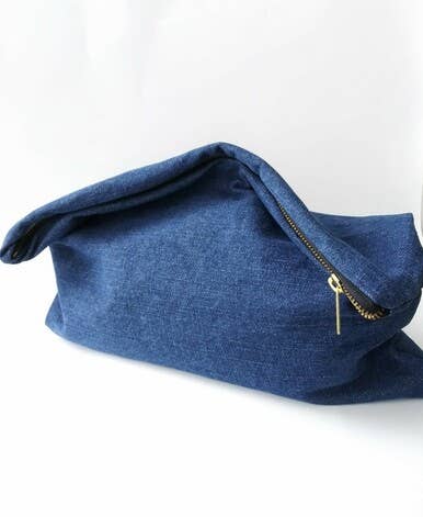 NKHenry - Wholesale Clutch Bag - Women's - Large Minimalist Denim Clutch Bag6