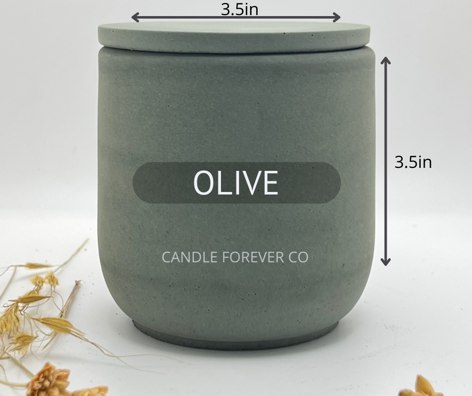 Candle Forever Co - Wholesale Candle Holder - Handcrafted 9 oz Cement Candle Vessel/Concrete Planter4