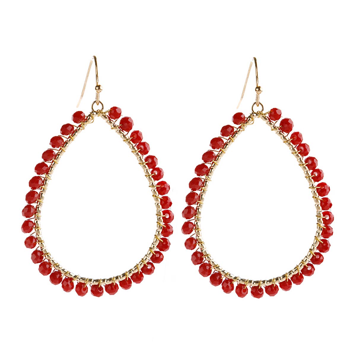 MYS Wholesale Inc - Wholesale Dangle Earrings - Wire Teardrop Glass Beads Hook Earrings14