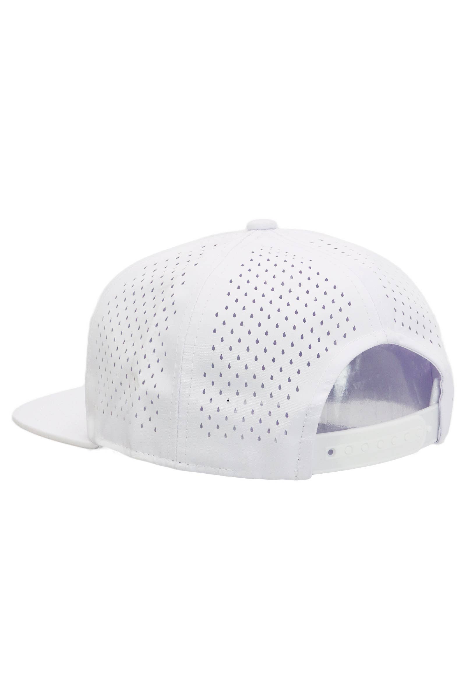 Cap Zone - Wholesale Flat Brim Cap - Unisex - Five Panel Unstructured Polyester Perforated Snapback11