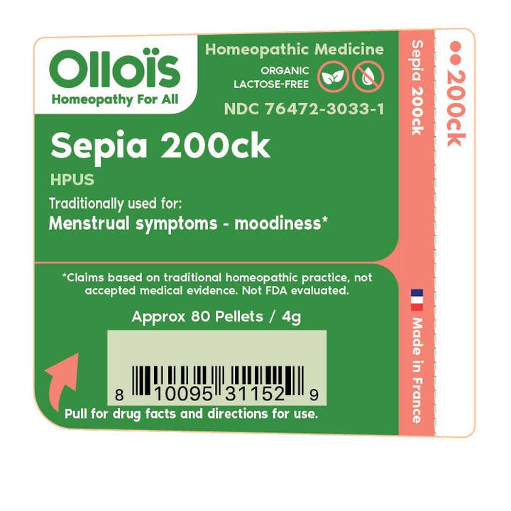 Ollois - Wholesale Oral Supplement/Vitamin - Olloïs Sepia 200CK Lactose Free Organic kosher, 80 Pellets1