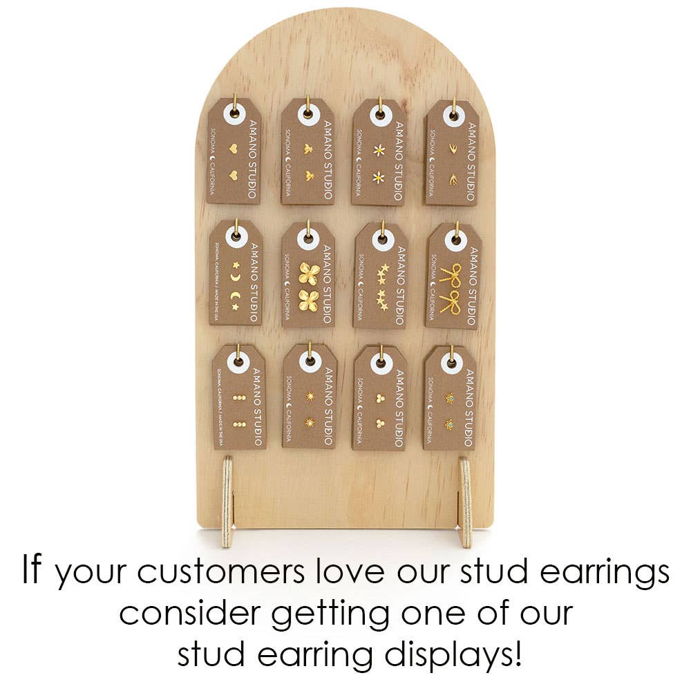 Amano Studio – wholesale Solitärörhängen – Dogwood blomma Stud Örhängen3