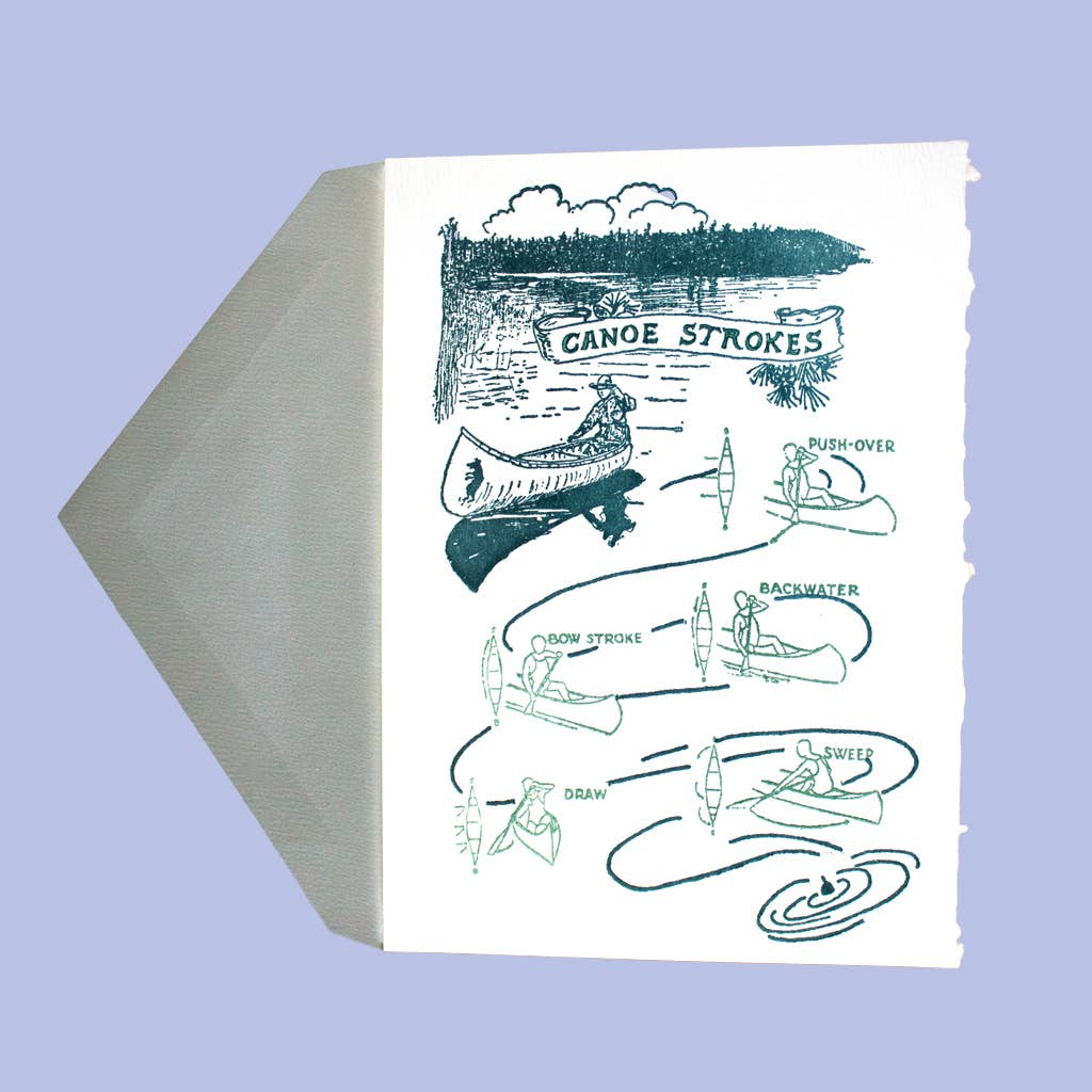 Saturn Press - Wholesale Everyday Greeting Card - Canoe Strokes1