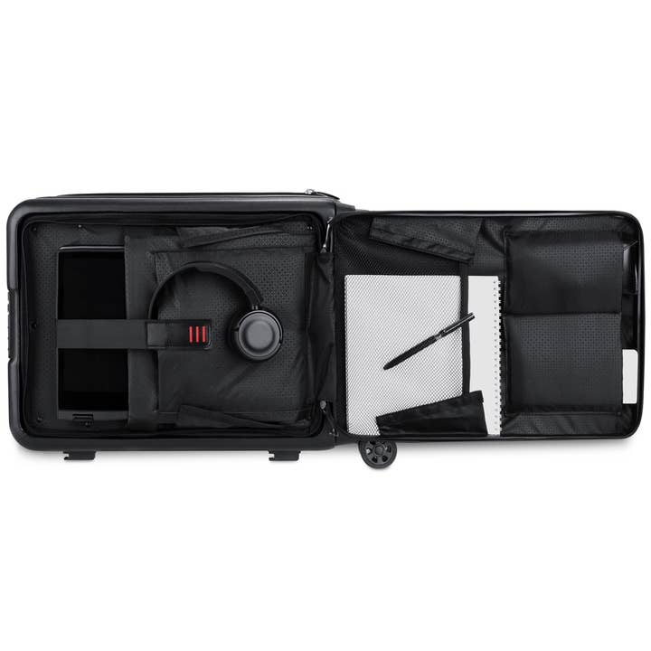 James Hawk - Vente Valises - Valise cabine en polycarbonate avec poche frontale pour ordinateur portable et tablette4