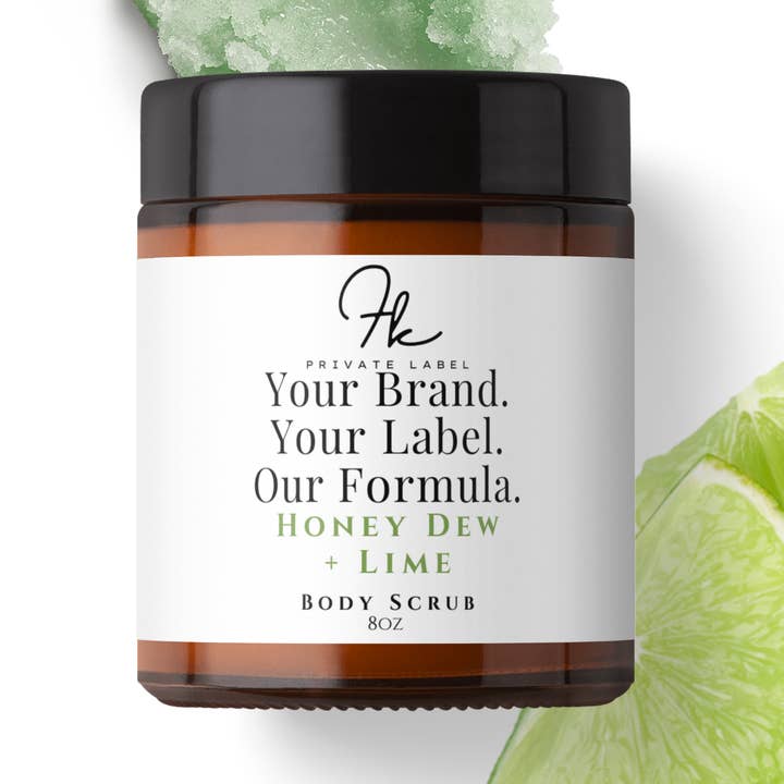 Sugar Scrub Honeydew + Lime for wholesale by FK Private Label Labs