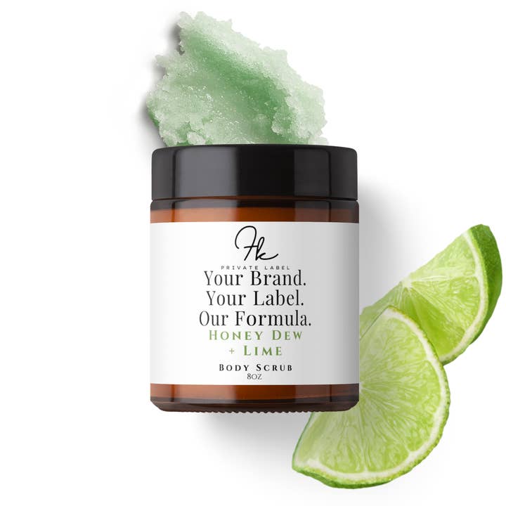 Sugar Scrub Honeydew + Lime for wholesale by FK Private Label Labs