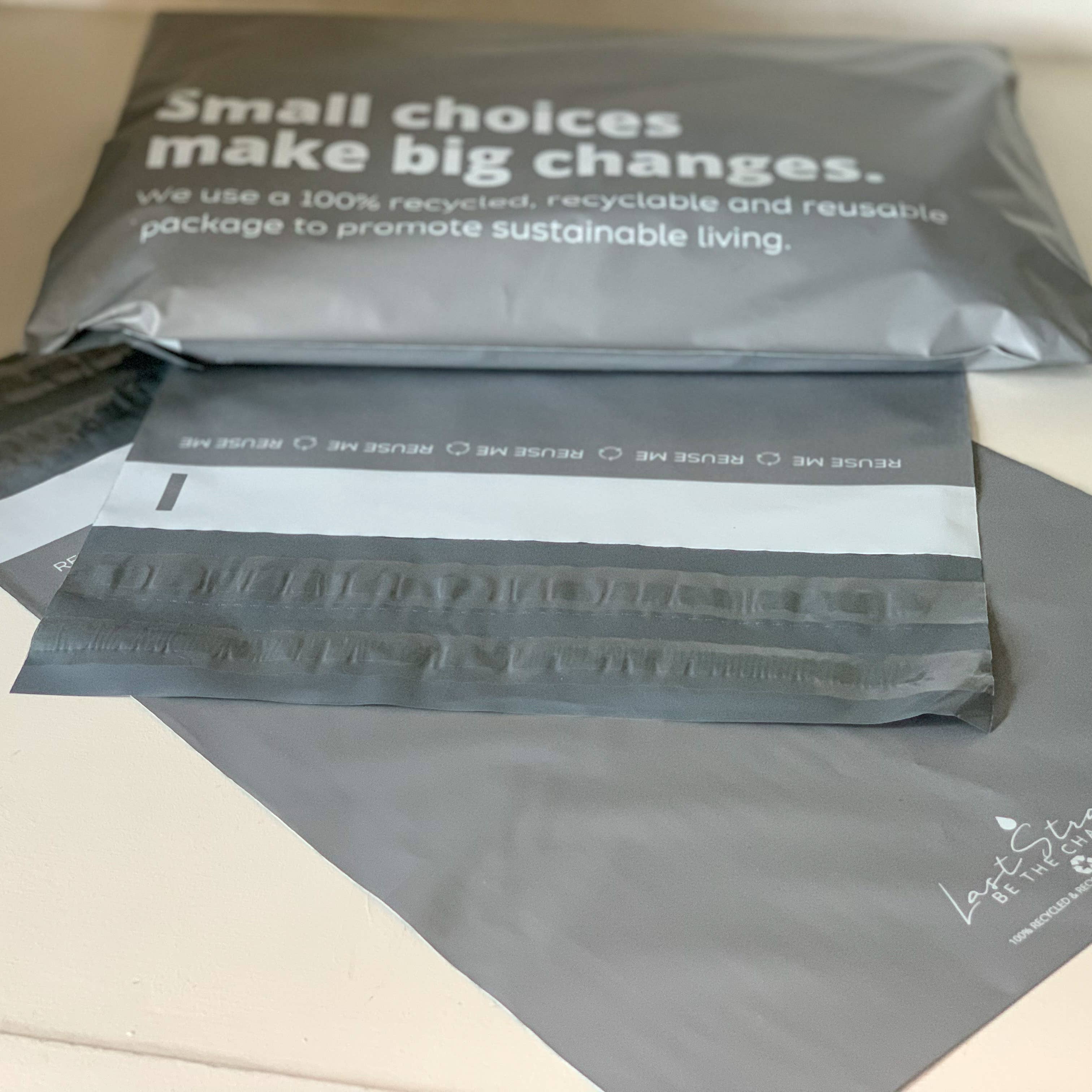 Last Straw – wholesale Envelopes – 10X 13 Eco-friendly Recycled Poly Mailers-Small Choices Gray7