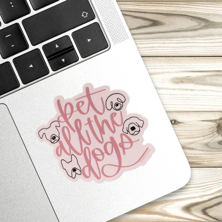 Lemon Press Studio - Wholesale Sticker - Pet All The Dogs waterproof sticker3