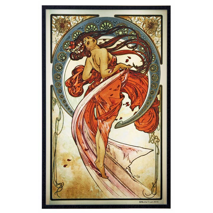 Pacific Trading - Vente Vitrail - Verre d'art de danse Alphonse Mucha Arts Y8560