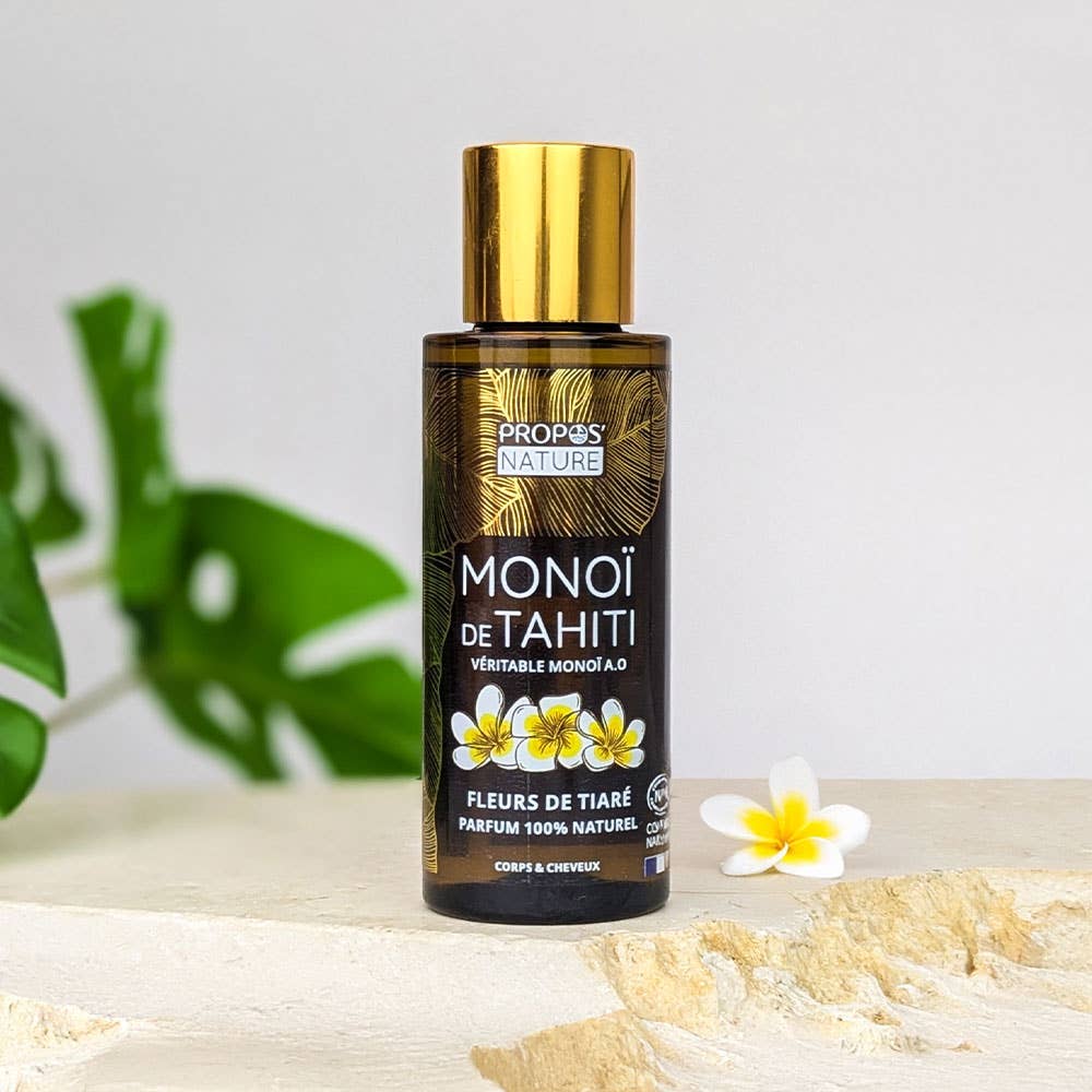 Propos'Nature – Engroshandel Solcreme – Ægte Monoï de Tahiti A.O - Fremstillet i Tahiti - 100 ml1