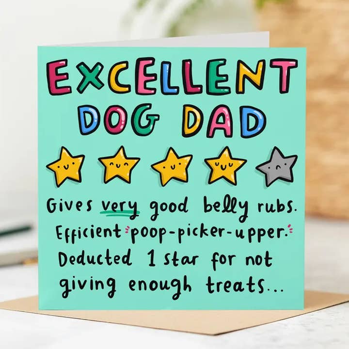 Carte d'excellent papa chien pour la vente par Arrow Gift Co