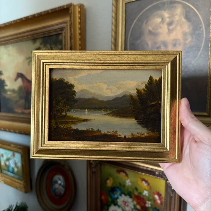 Vintage Style Boat sailing Landscape Art Print Gallery wall for wholesale by Thrift Antiques