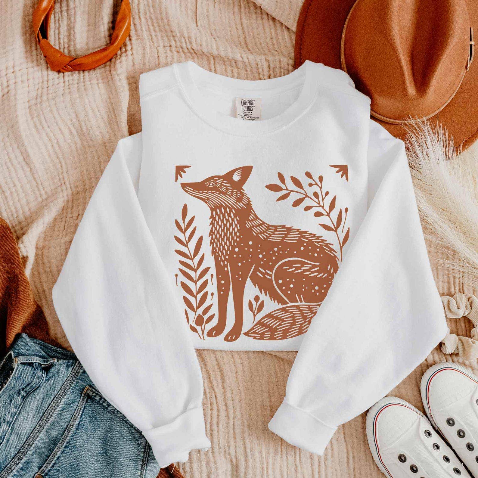 Sisterly Gifts Shop - Vente Sweat-shirt à imprimés – unisexe - Sweat-shirt Renard | Pull Nature | Vêtements Forestiers2