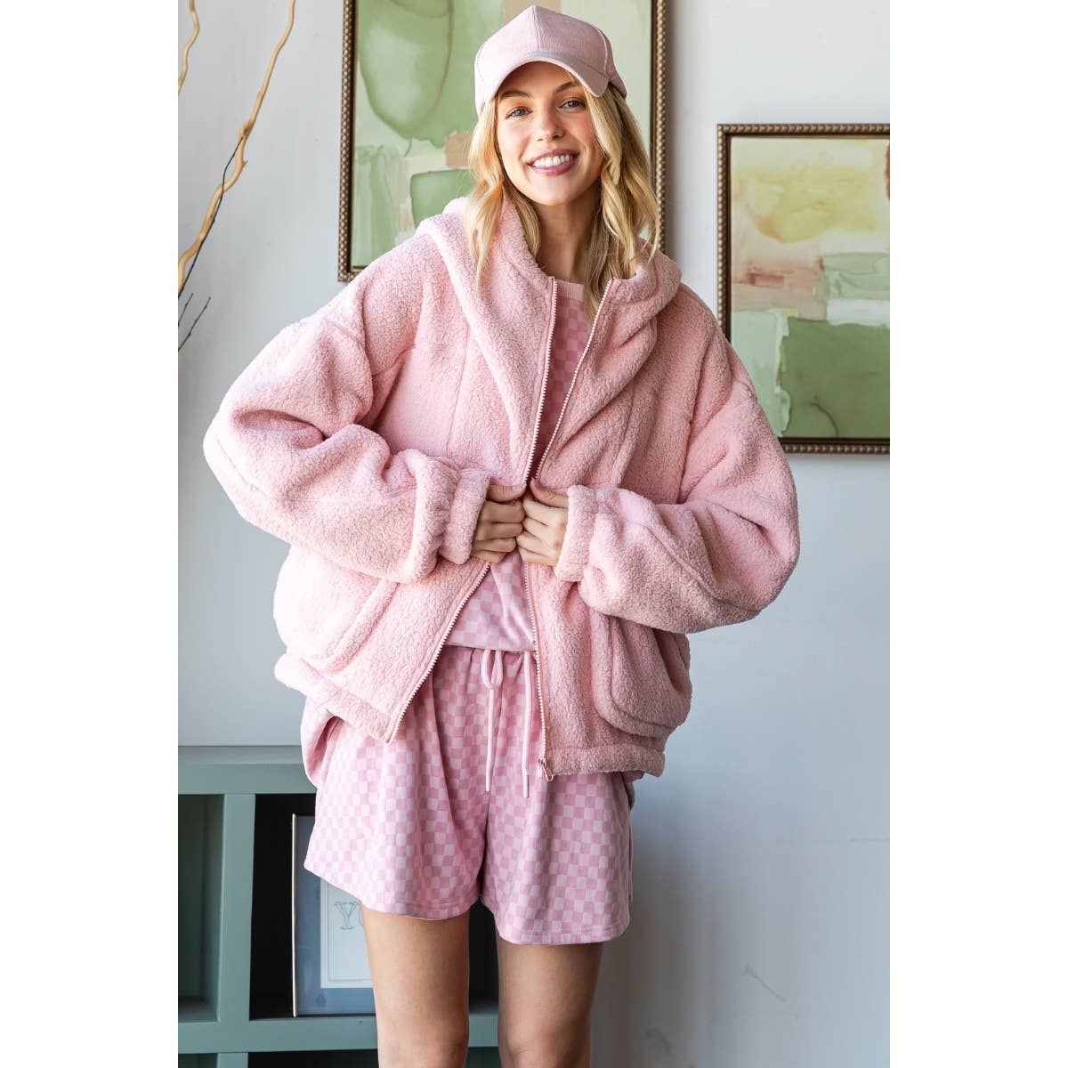 Veveret – Blusão - Mulher por atacado – Moletom com capuz de bolso grande grande com urso de peluche 4