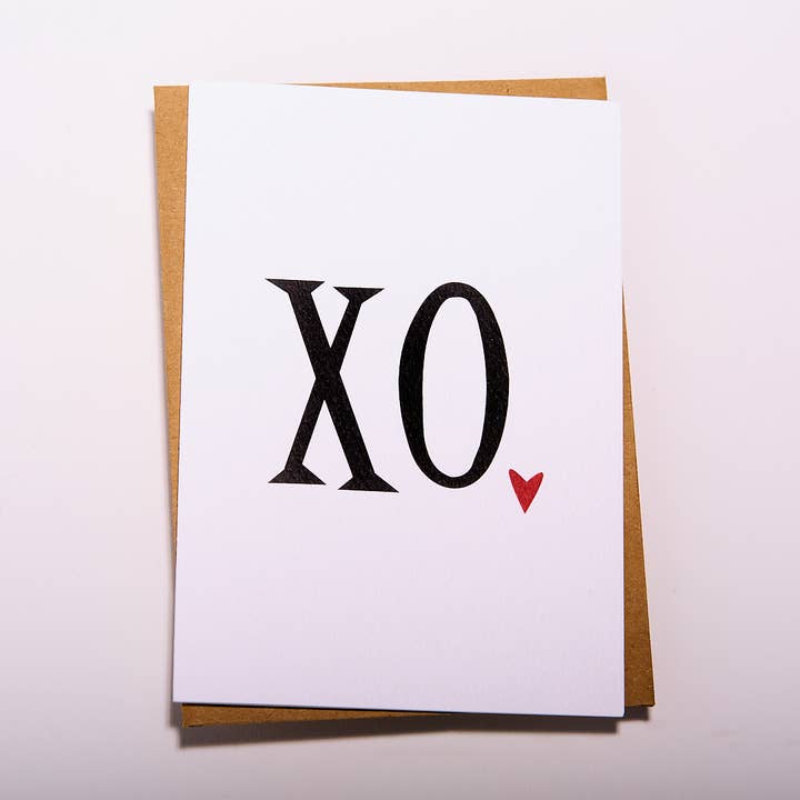 XO Card for wholesale by DoodleGirl Designs