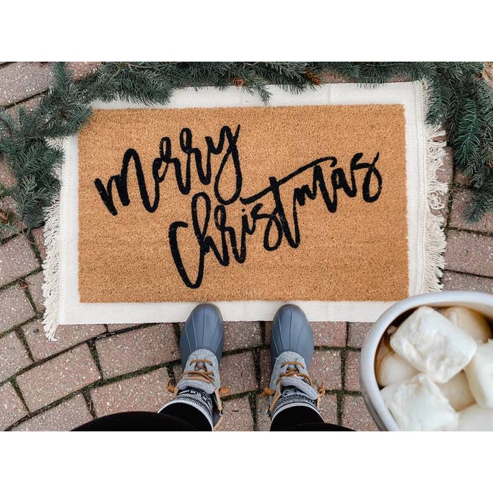 Glædelig jul Dørmåtte Holiday Decor Velkommen Mat for engroshandel hos ShopByThePalms