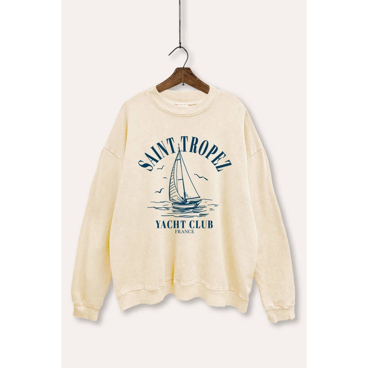 STARCHIS - Wholesale T-Shirt (Graphic) - Women's - SAINT TROPEZ YACHT CLUB MINERAL WASH SWEATSHIRT2