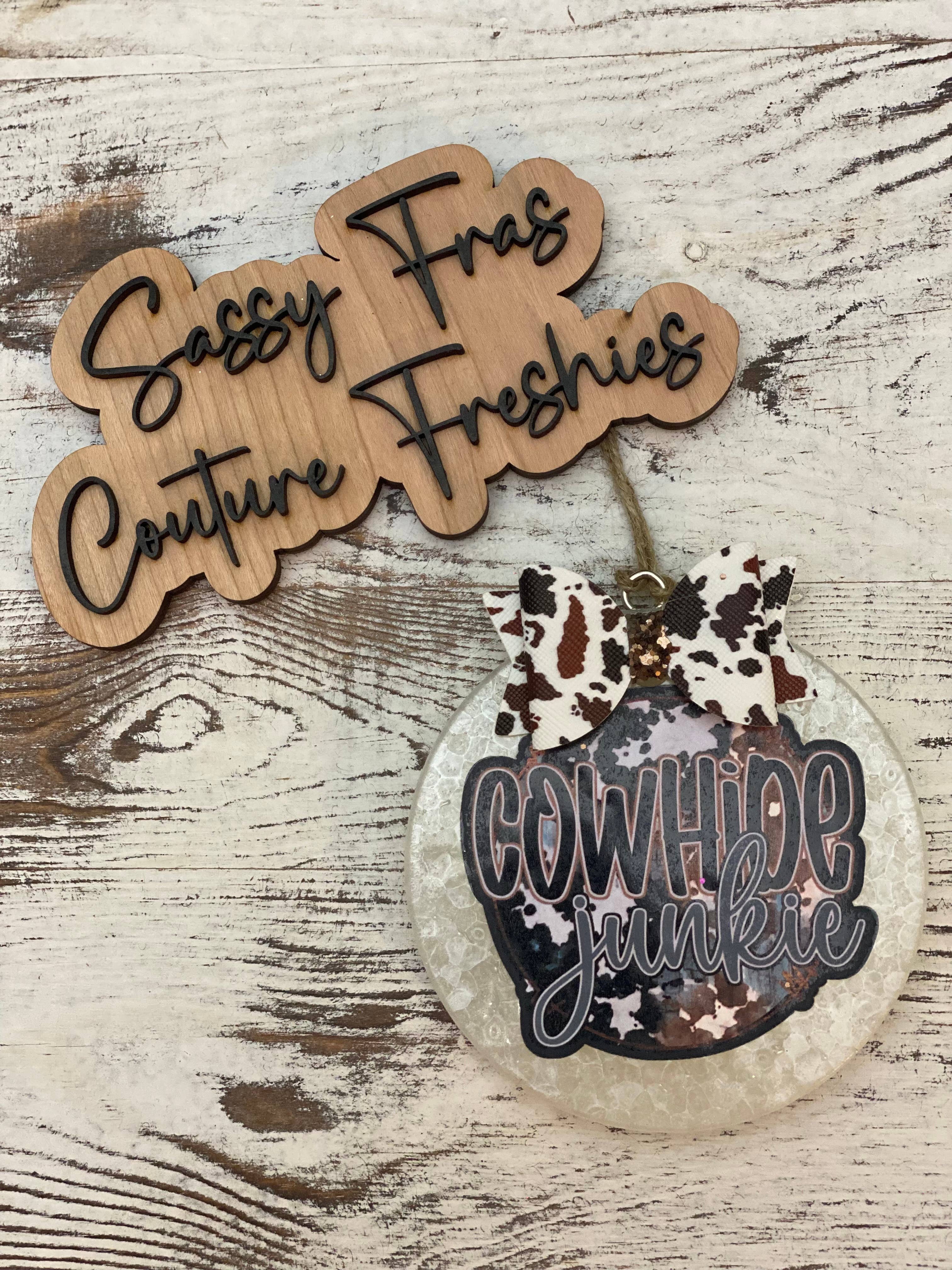 Wholesale Cowhide Junkie Car Freshie for your store - Faire