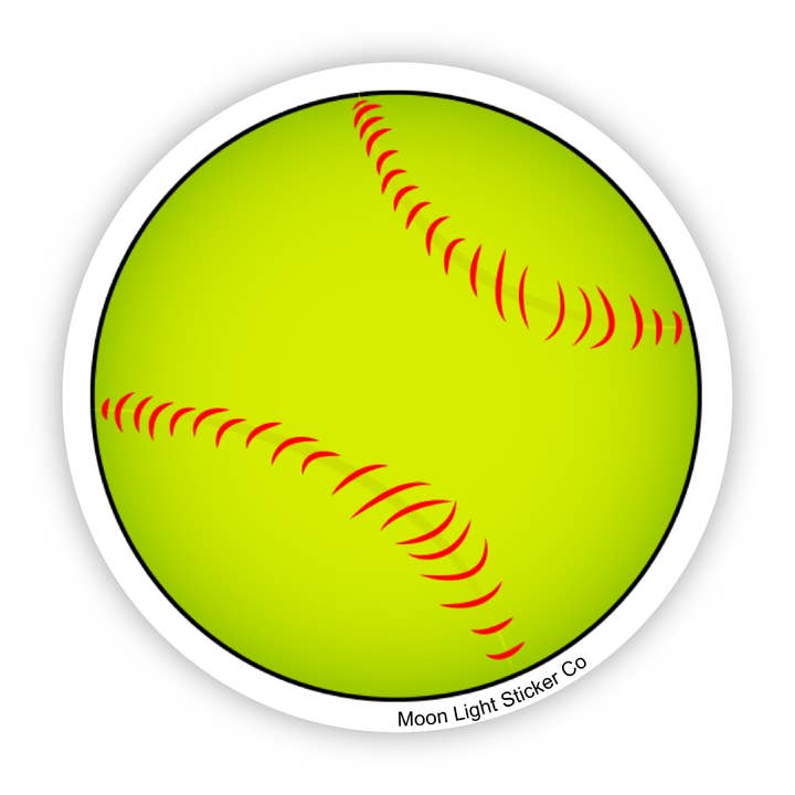 Softball Sticker for wholesale by Moon Light Sticker Co