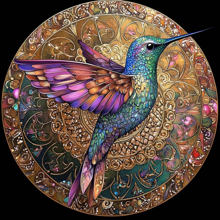 Mystical Hummingbird Tambourine and Wall Accent for wholesale by Bodhi Leaf Market