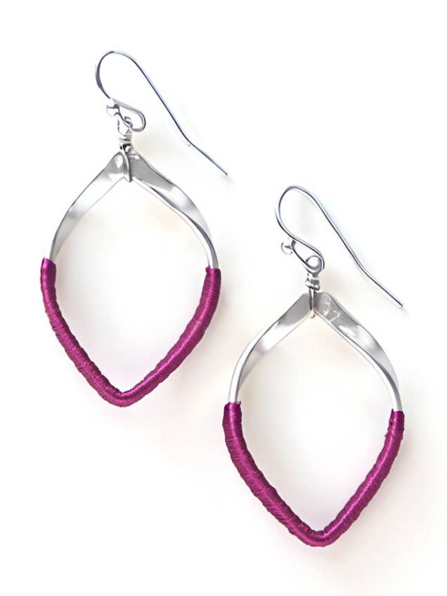 Pink Wrapped Twist Earring for wholesale by Fair Anita