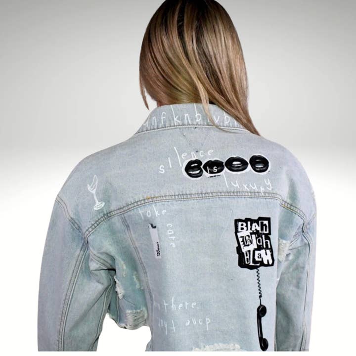 Adel Kasza Co - Wholesale Denim Jacket - Women's - UNFKNBLVBL Crop Denim Jacket3