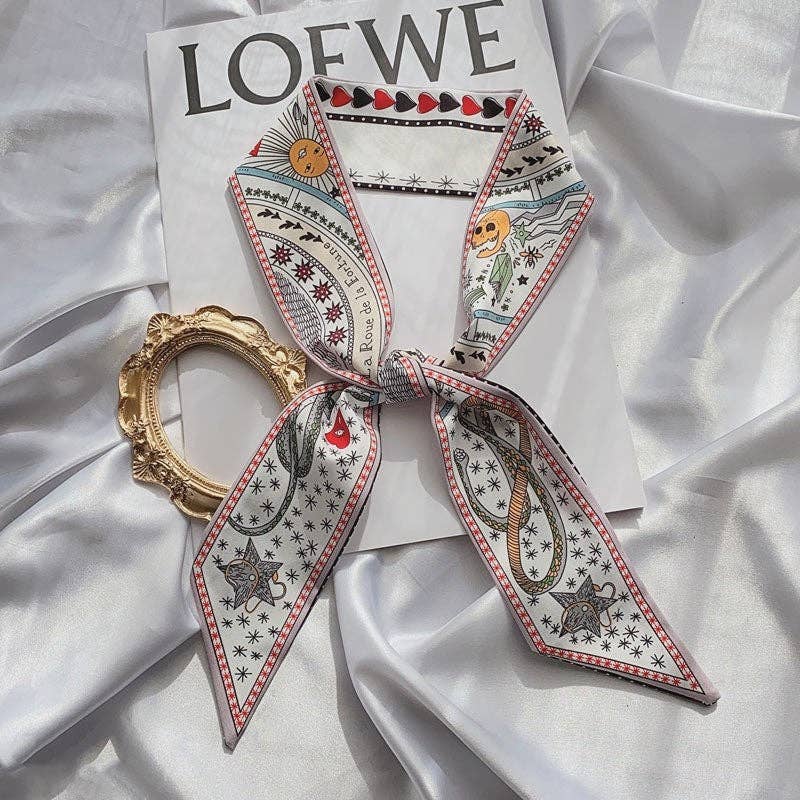 ShieldChic - Vente Écharpe – femme - Écharpe fine à cheveux longs à motif de tarot5