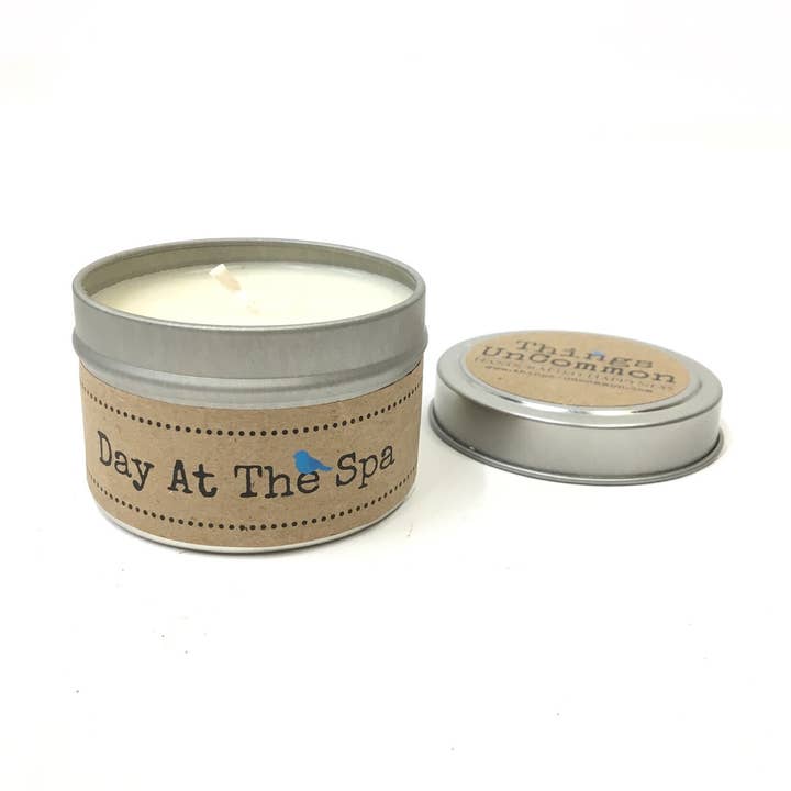 Travel Tin Soy Candle - Day At The Spa for wholesale by Things UnCommon