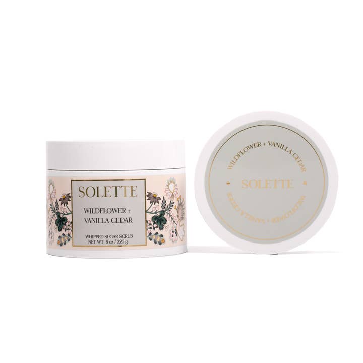 Solette - Wholesale Body Scrub/Exfoliant - Wildflower + Vanilla Cedar Whipped Sugar Scrub1