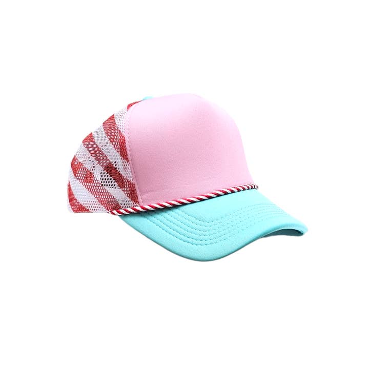 Scratch Decor - Wholesale Trucker Hat - Women's - Peppermint Stripe Candy Cane Christmas Trucker Foam Hat