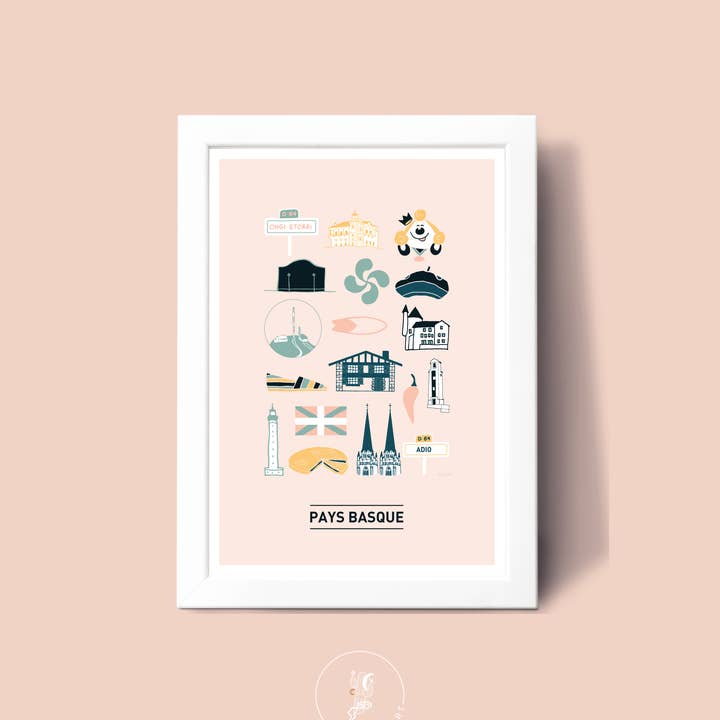 Mrjcrrart – wholesale Art print – Illustrated Basque Country