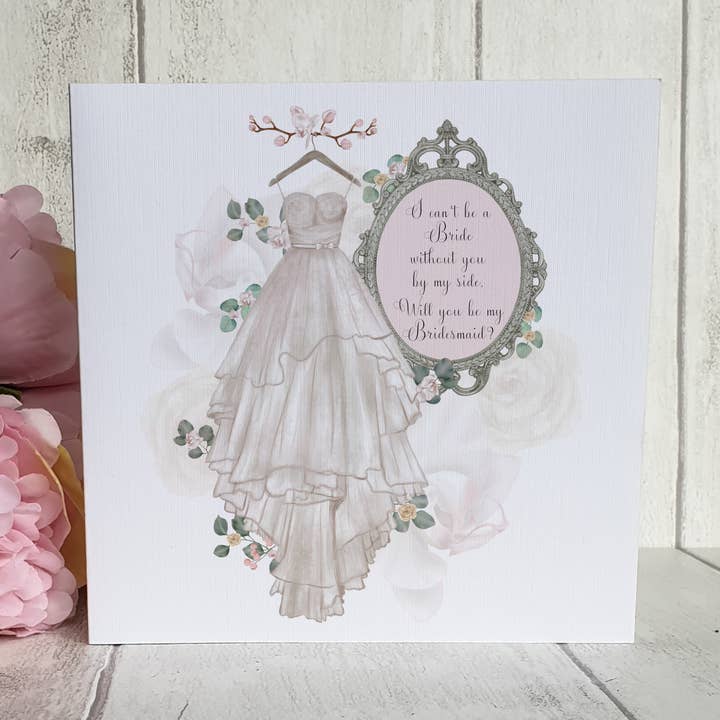 Bridesmaid Proposal Card - Vintage dress design for wholesale by TM Giftware