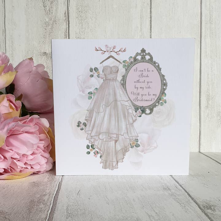 Bridesmaid Proposal Card - Vintage dress design for wholesale by TM Giftware