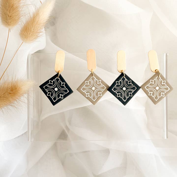 That's Sew Me – Großhandel Ohrhänger – Hängender Mosaik-Ohrring, handgefertigter Tonschmuck, Geschenkideen1