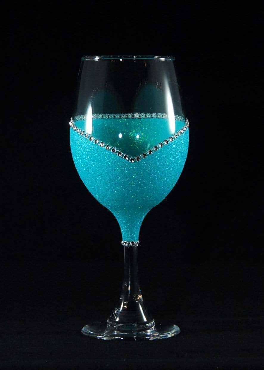 WineyBitches.Co - Wholesale Wine Glass - Flamerica Flamingo – Handmade Glittery Bling Wine Glasses (4th of July Collection)1