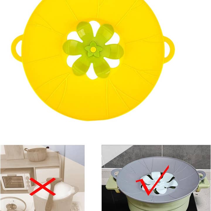 VIGOR - Wholesale Kitchen Tool/Gadget - Boil Over Spill Stopper, Silicone Pot Lid, 10.24" Spill Stop3