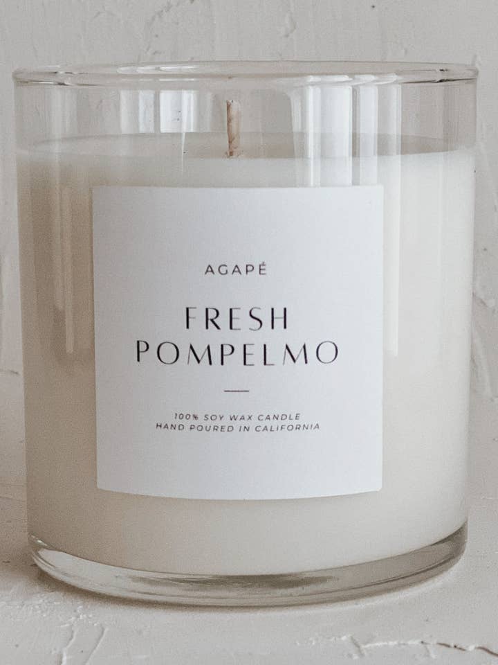 FRESH POMPELMO CANDLE 11 oz for wholesale by Agapé Candles